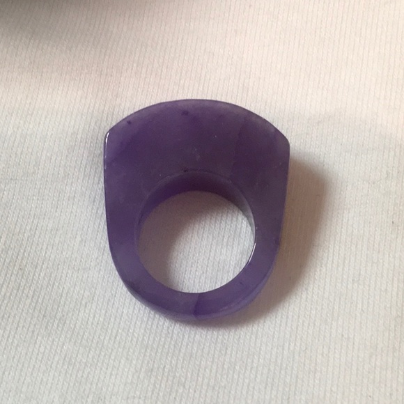 Solid Purple Jade Ring - Picture 4 of 7